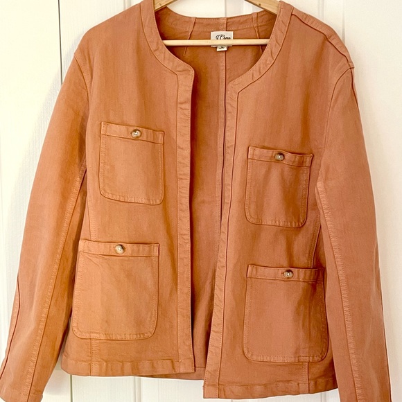 EUC J. Crew Simone relaxed garment-dyed jacket in Luxury Camel sz M - Picture 6 of 7